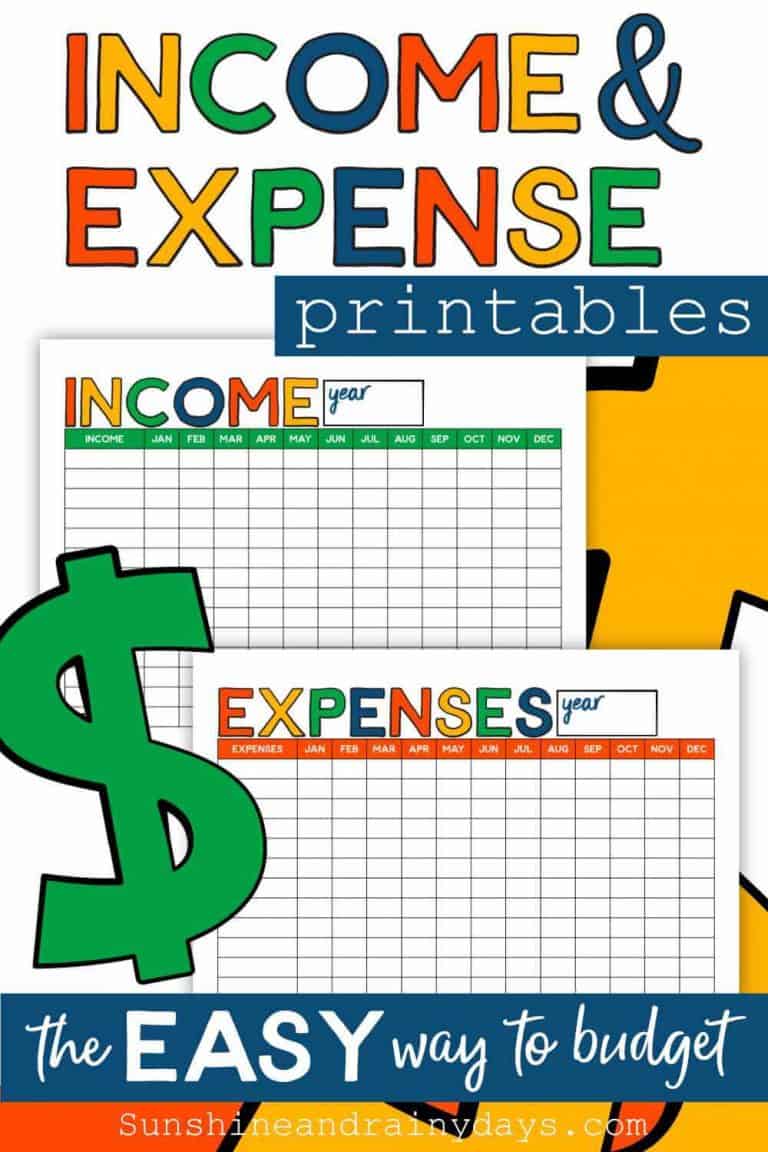 Income and Expense Printables
