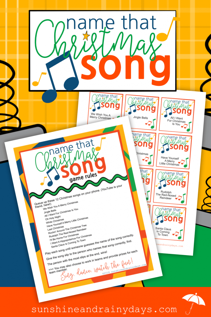 Name That Christmas Song Game Printables