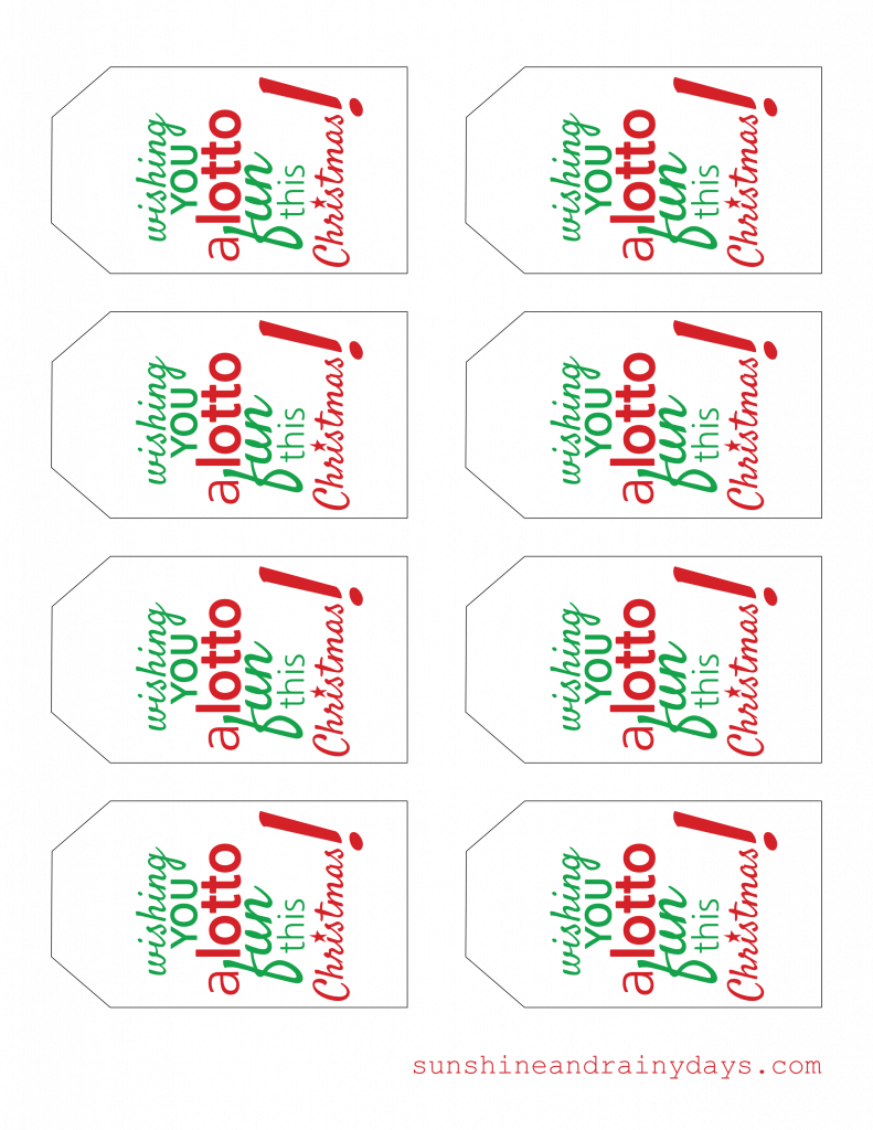Wishing You A Lotto Holiday Cheer Printable Prntbl 