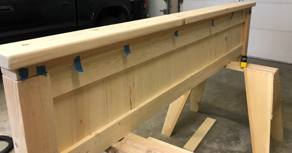 Attaching Final Top Trim To Footboard