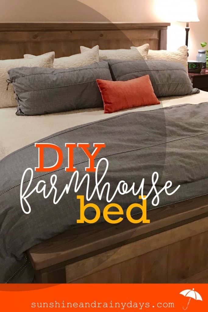 DIY King Size Farmhouse Bed Sunshine and Rainy Days