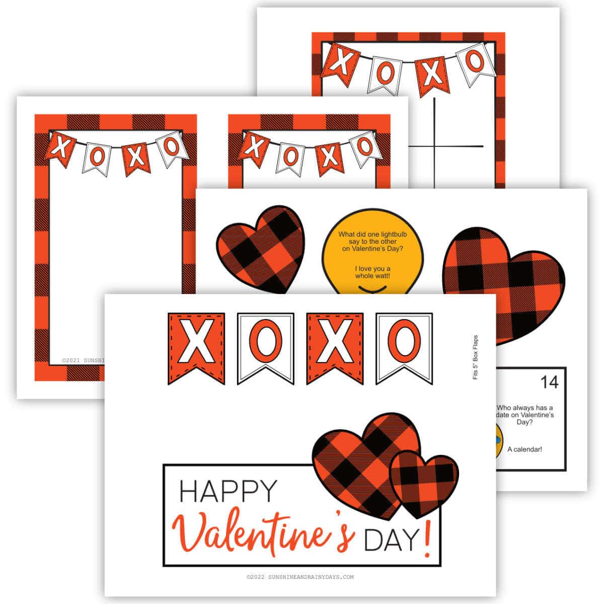 Printable pages to decorate a Valentine Care Package.