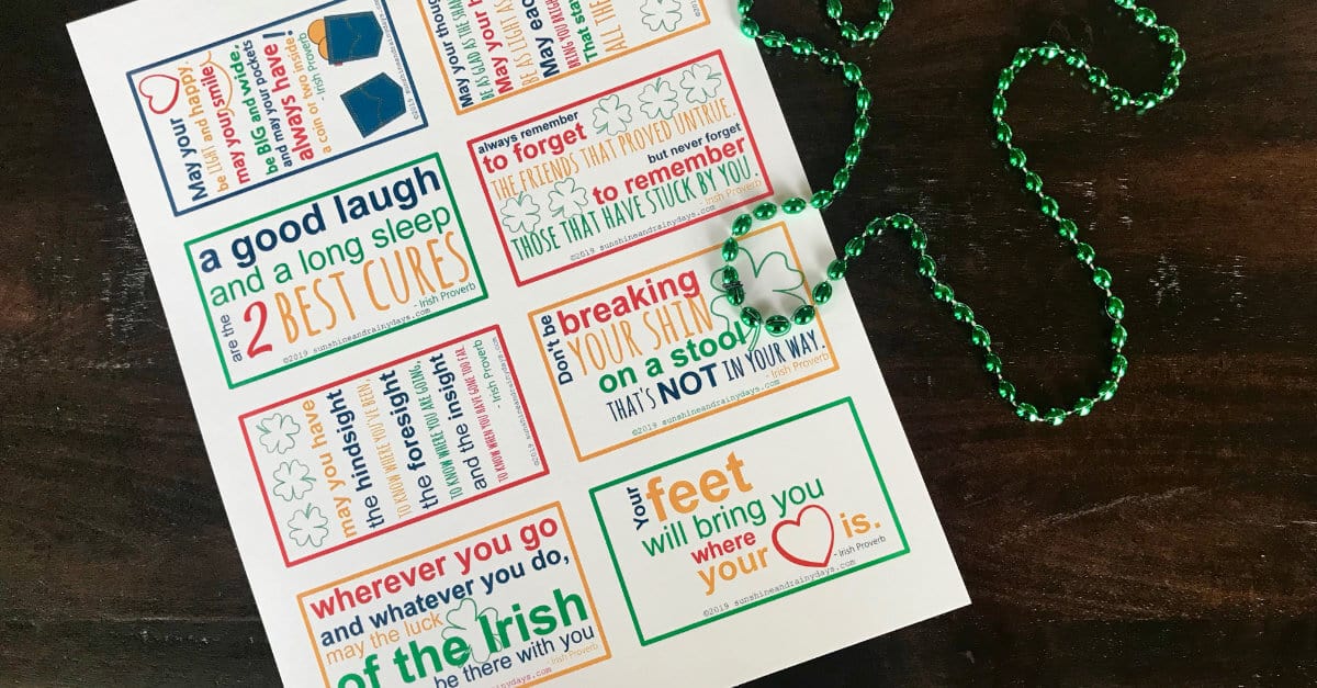 Irish Proverbs Printable