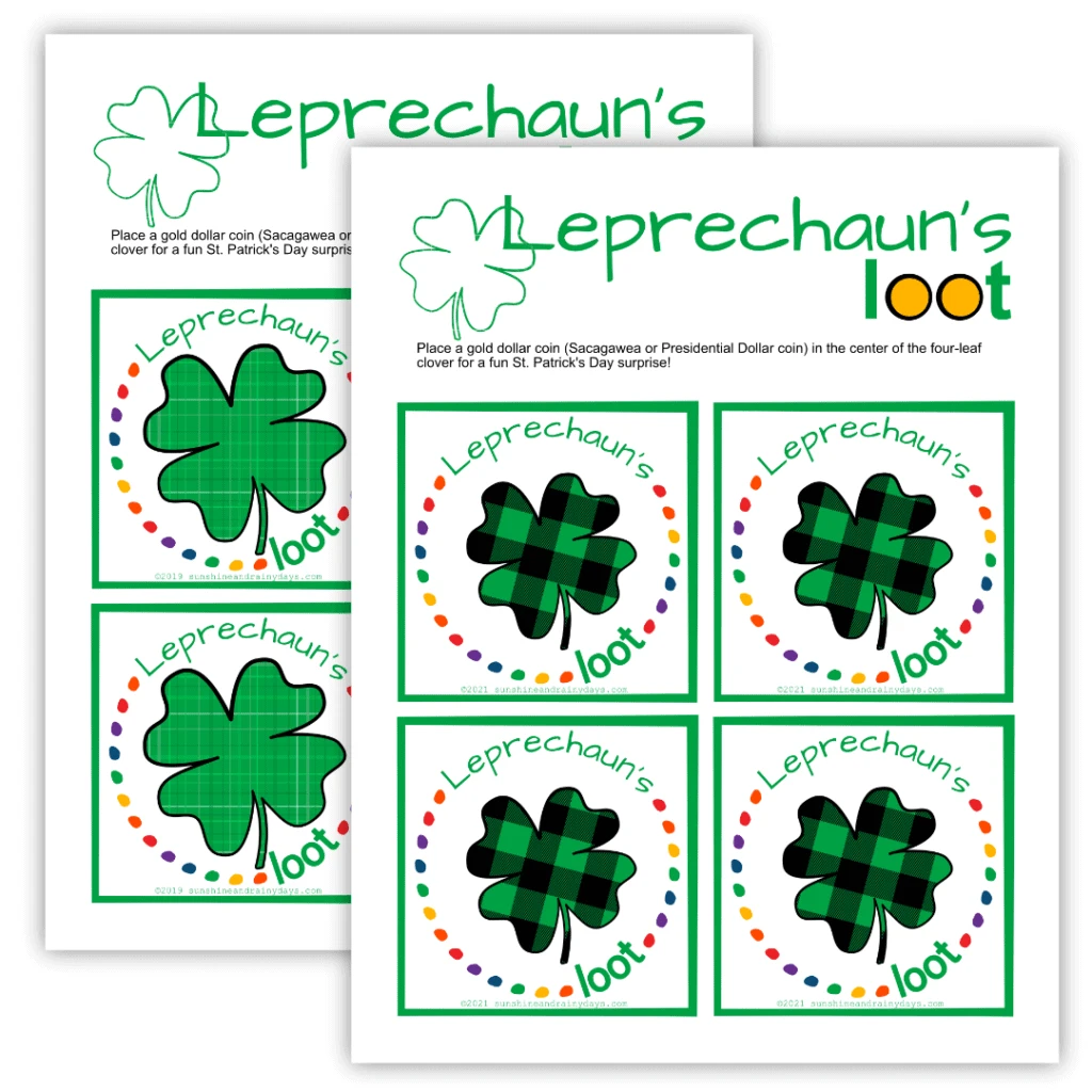 Leprechaun's Loot printable.