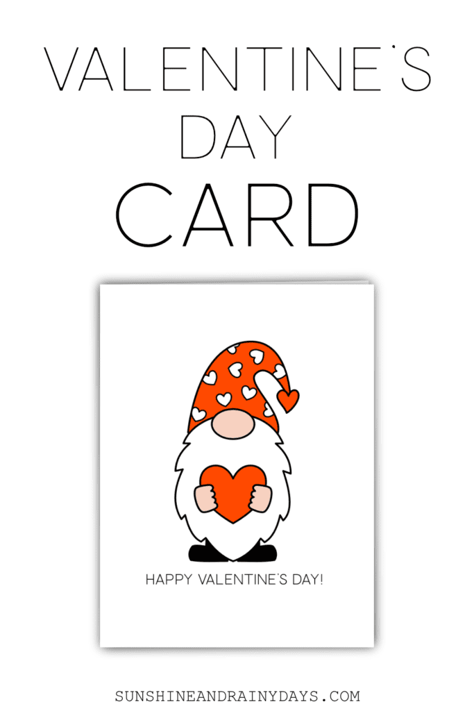 Valentine's Day Card printable.