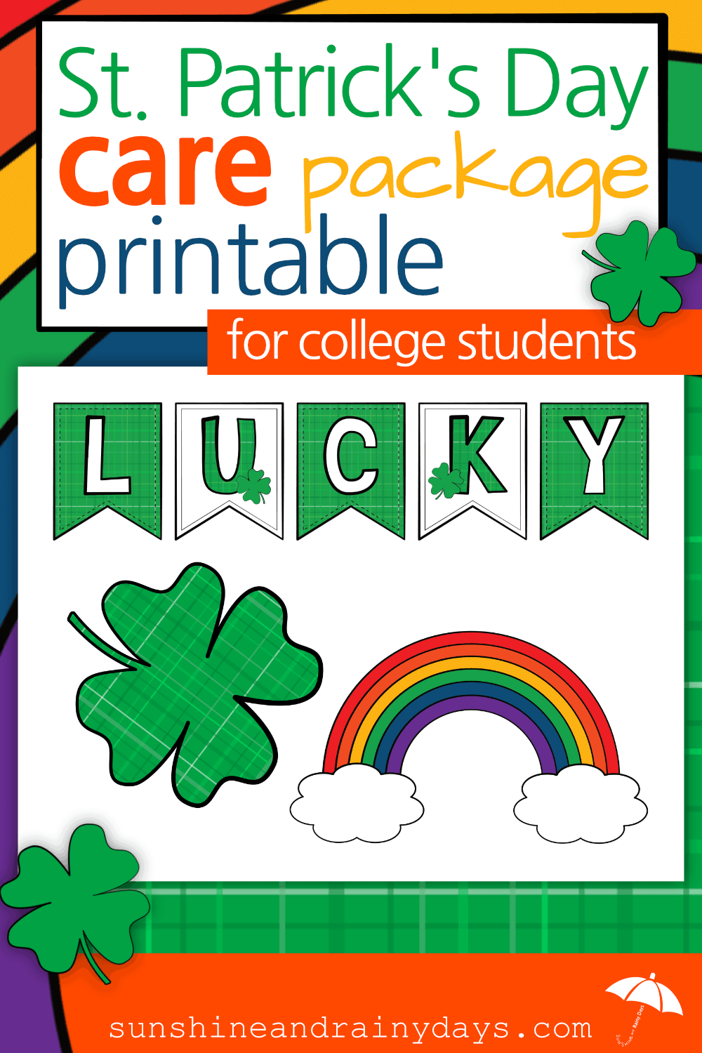 Help your college student celebrate St. Patrick's Day with a St. Patrick's Day Care Package! Don't let your college kid get pinched by a tricky leprechaun! Send them LOTS of GREEN!