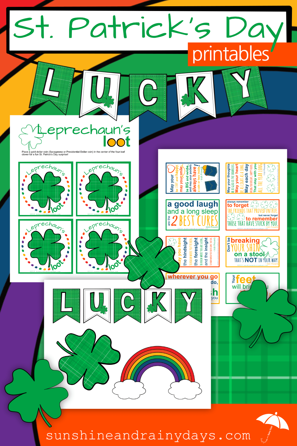 St. Patrick's Day is a holiday that celebrates all things Irish. It's all about rainbows, pinches, gold, leprechauns, green, shamrocks, and St. Patrick ... and we've got St. Patrick's Day Printables to help make it extra fun!