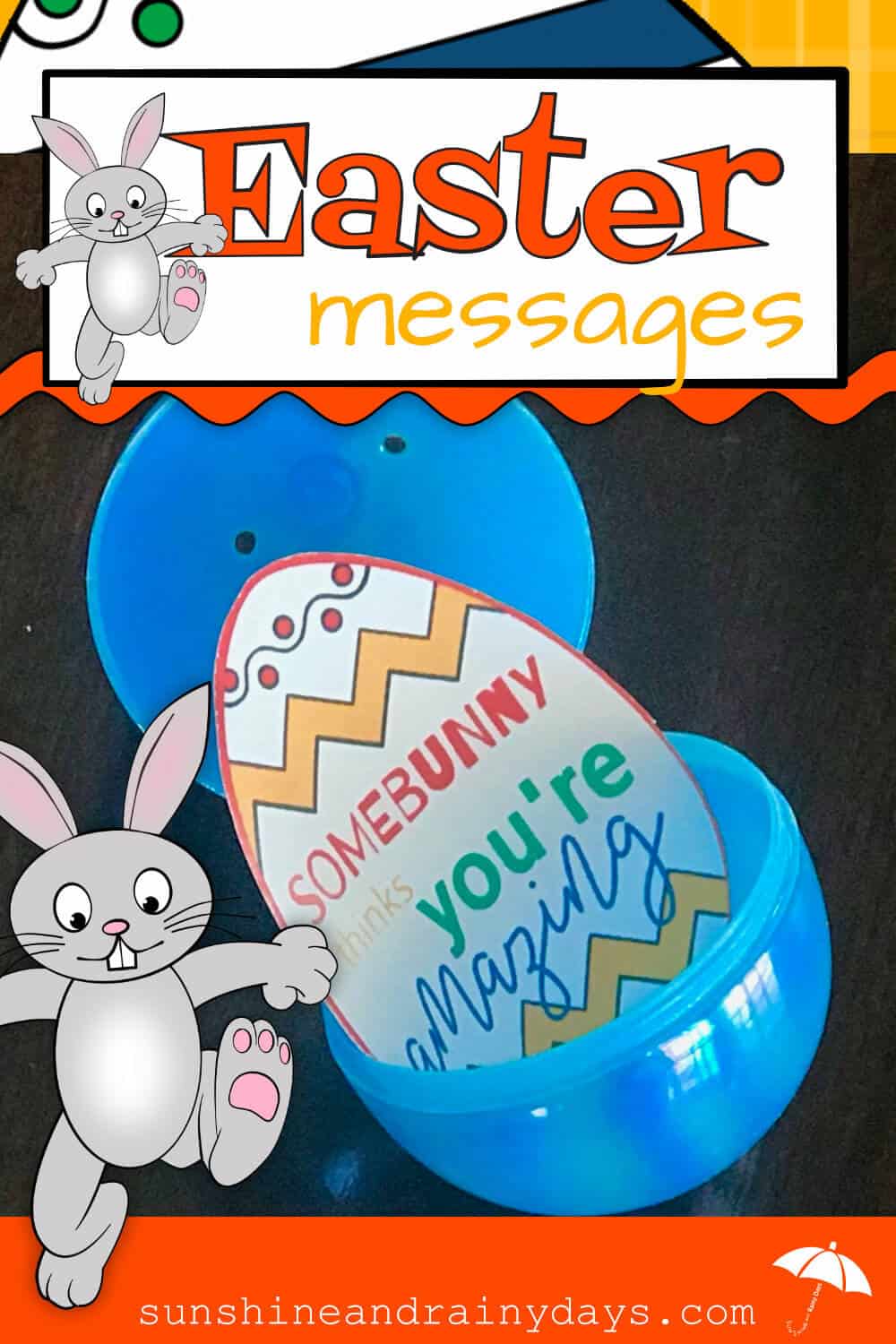 Make your Easter egg-stra special with punny and inspirational Easter Messages designed to fit in plastic Easter Eggs! Don't forget to add candy! Easter Egg Hunt | Easter Printable | Easter Eggs | #easteregghunt #eastereggs #SARD