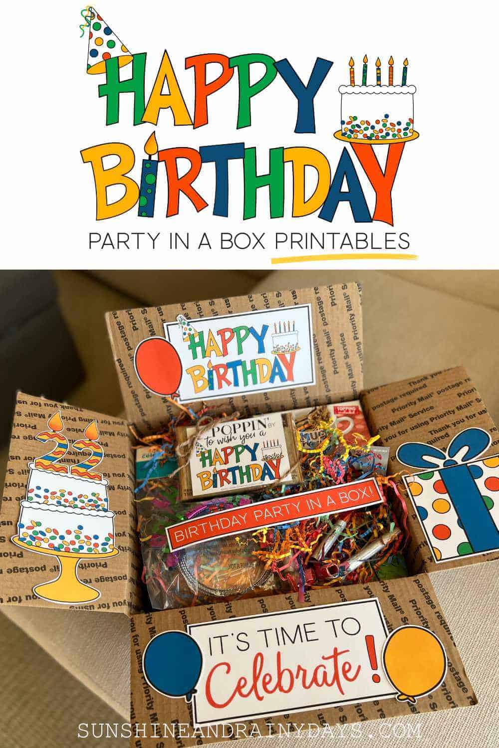 Birthday Party In A Box - Sunshine and Rainy Days