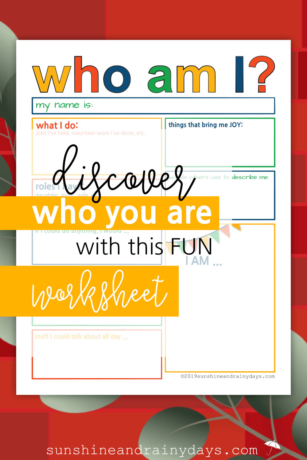 Who Am I Worksheet