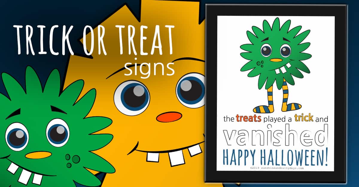 Fun Printable Halloween Signs For Your Door Sunshine And