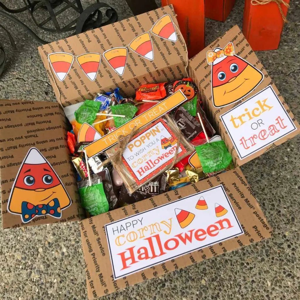 Halloween care package with Candy Corn printables!