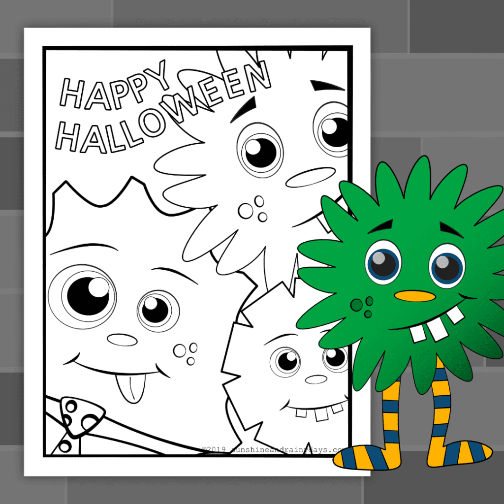 Halloween Coloring Page to print at home.