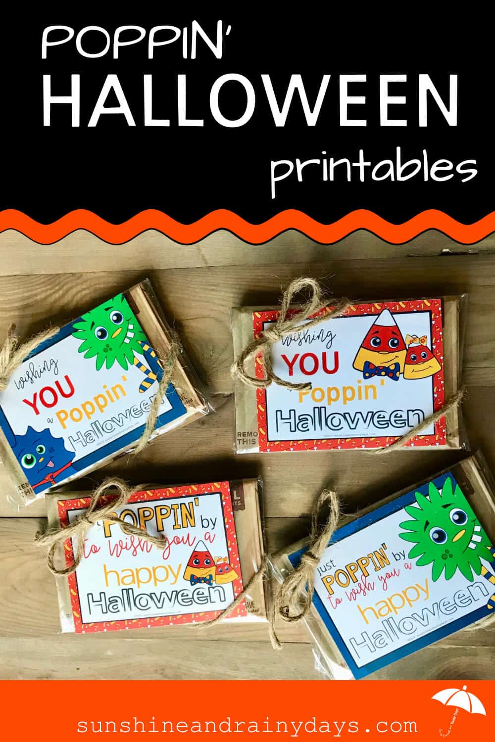 Poppin' By To Wish You A Happy Halloween Printable