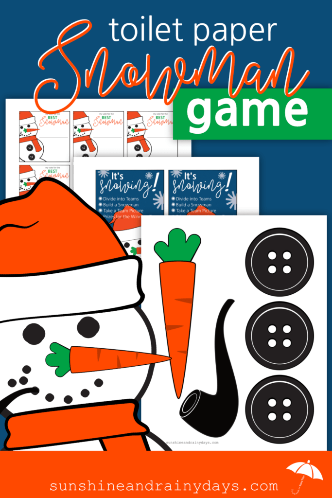 Toilet Paper Snowman Game Printables