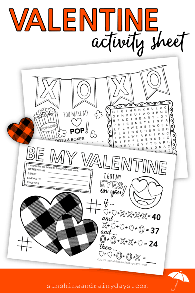 Valentine Activity Sheet