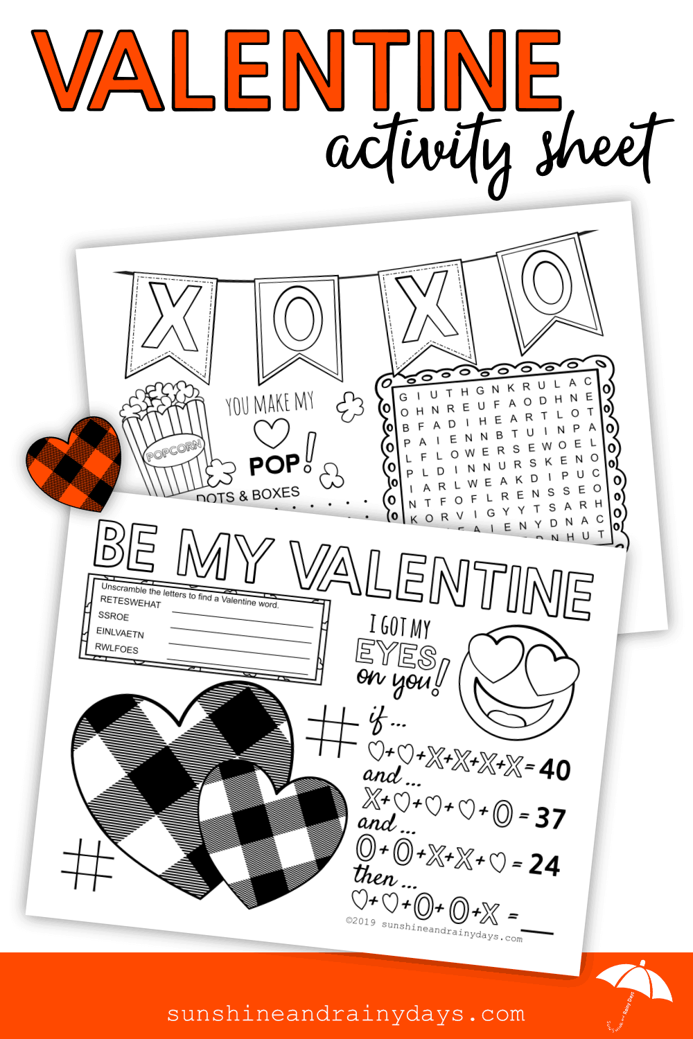 Valentine Activity Sheet