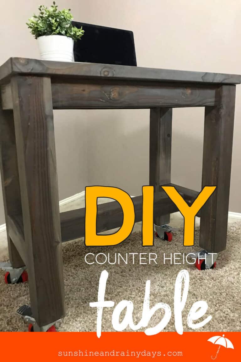 How To Build A Counter Height Table