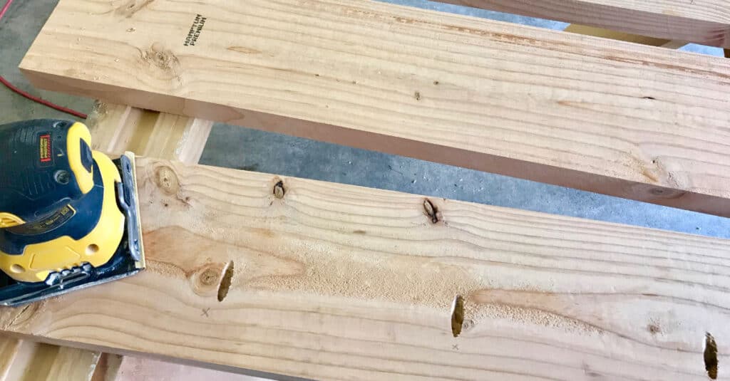 Table top boards with pocket holes.