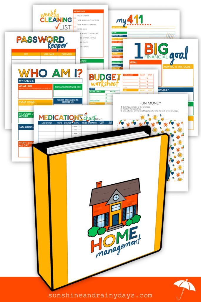 Home Management Binder For Young Adults