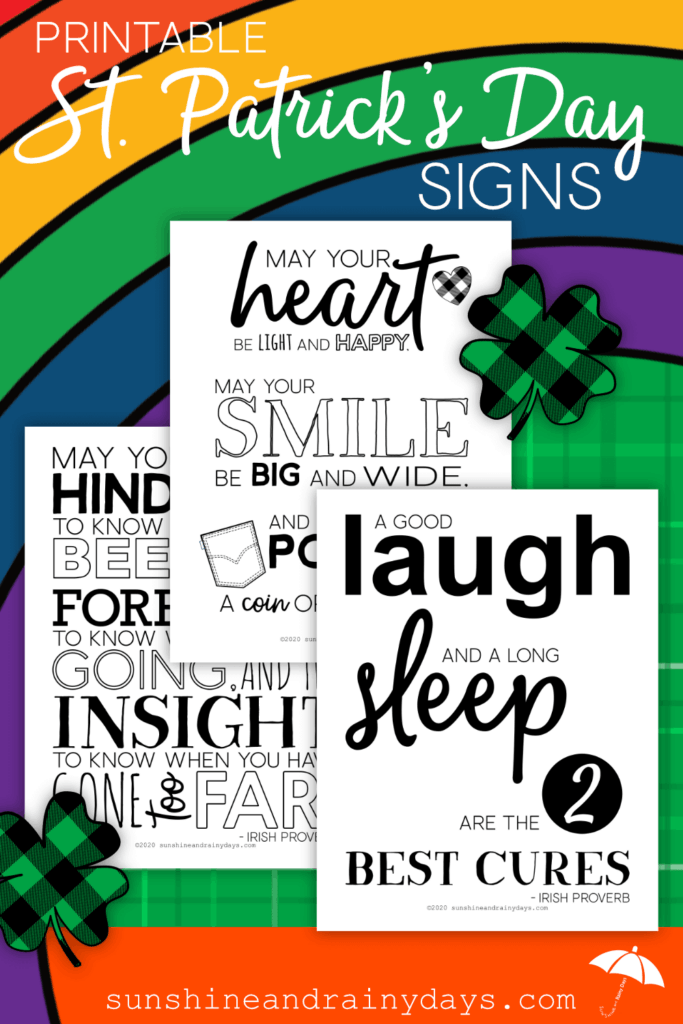 St. Patrick's Day Irish Proverb Printables