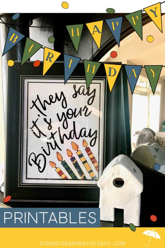 Happy Birthday Banner You Can Print At Home - Sunshine and Rainy Days