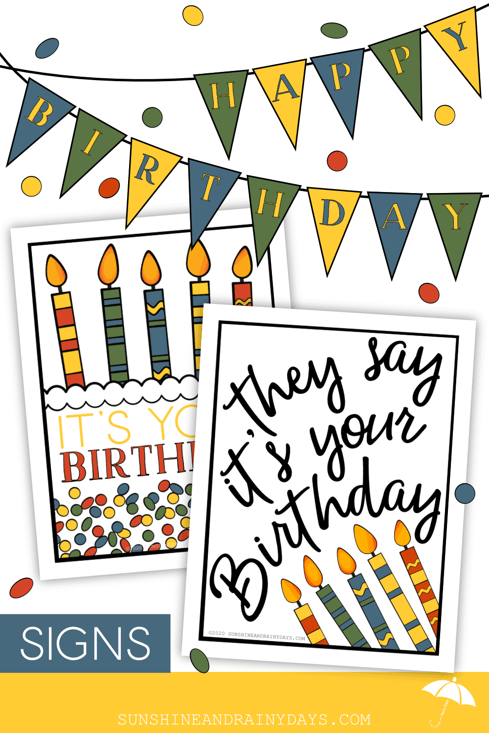 Happy Birthday Sign Printable Free Download