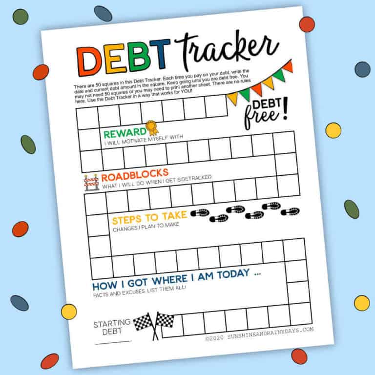 Debt Payoff Game Sheet To Help You Crush Debt