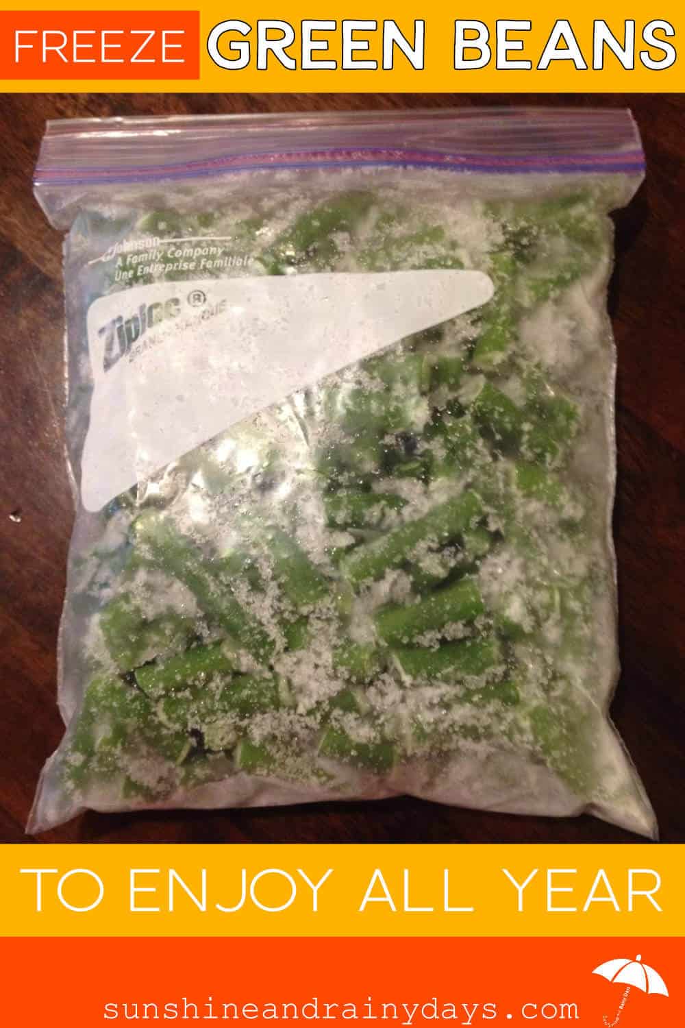 Freeze Green Beans In Quart Size Freezer Bags