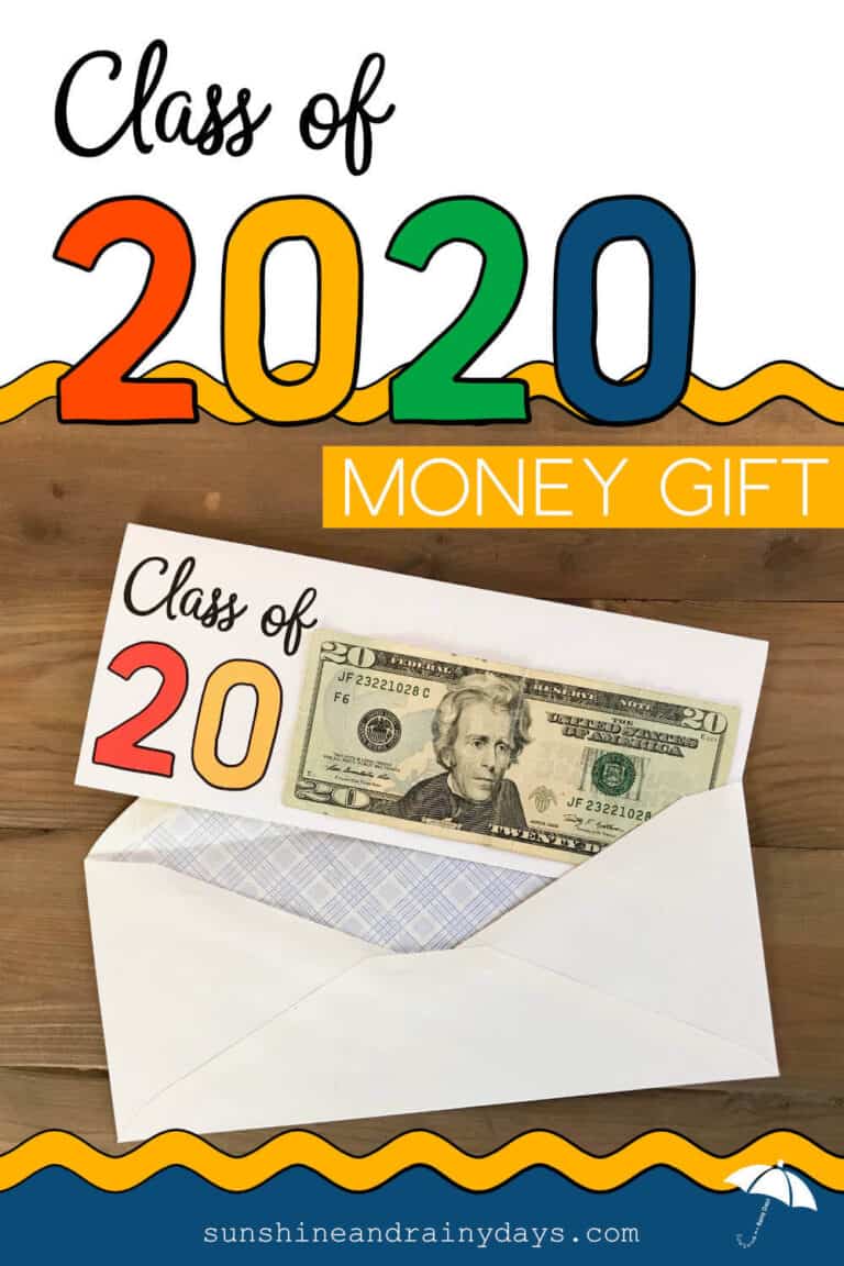 Class Of 2020 Printable Graduation Card - Sunshine and Rainy Days