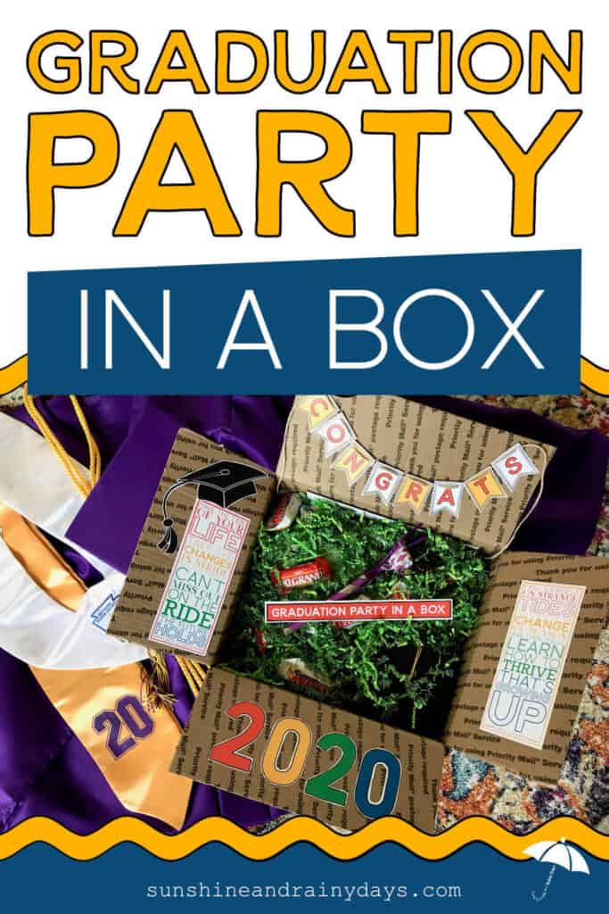 Graduation Party In A Box - A box full of Graduation Gifts and Party Supplies