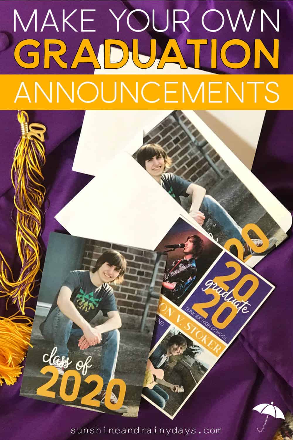 Graduation Announcements made and printed at home!