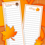 Thanksgiving Shopping List And Thankful Sheet Printable