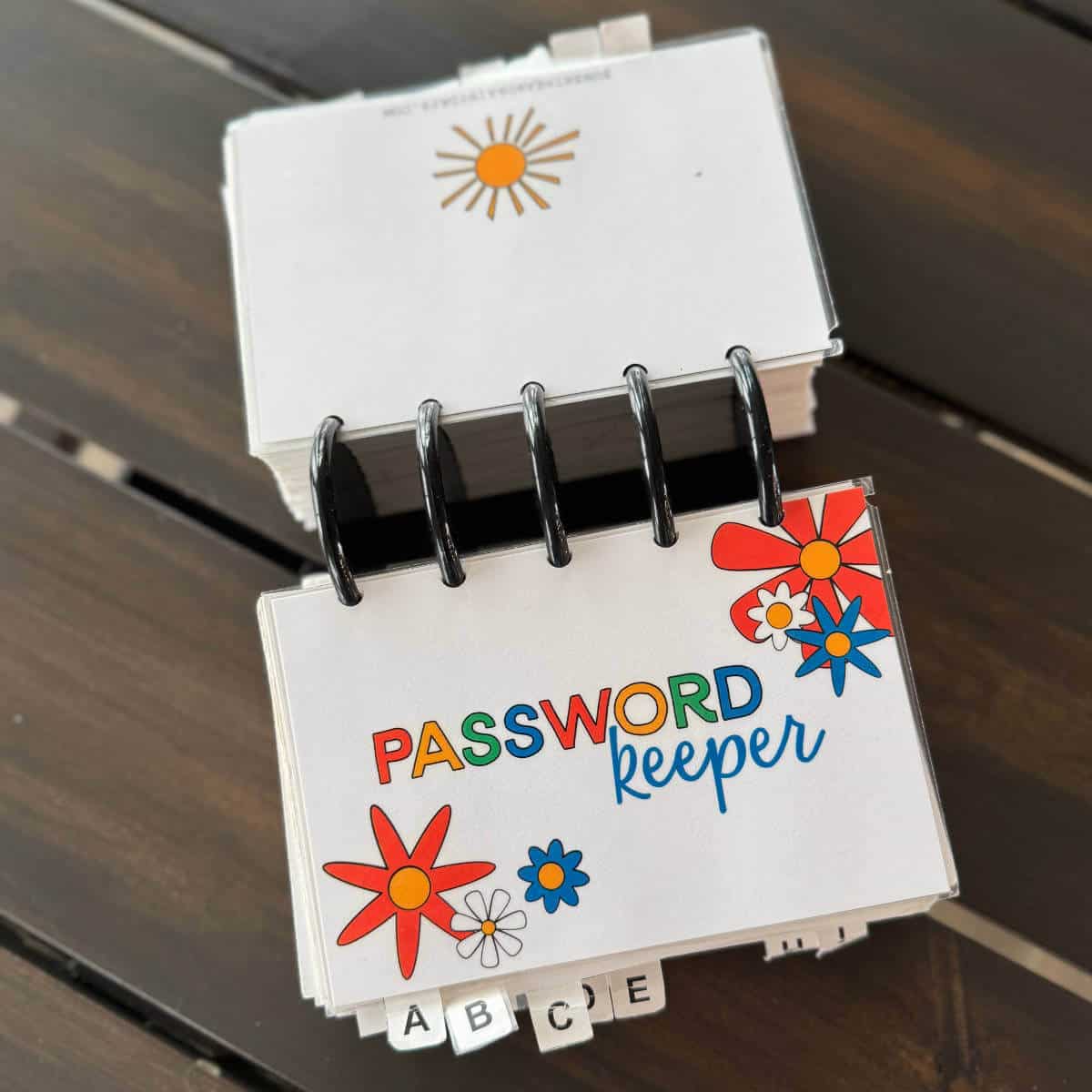 Image of an old and worn out password keeper.