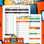 Daily Student Planner in color or black & white
