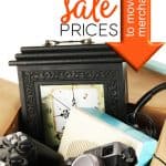 Box full of garage sale items with the words: How To Set Garage Sale Prices