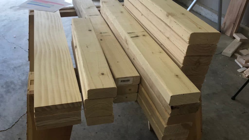 DIY Desk Lumber Cuts