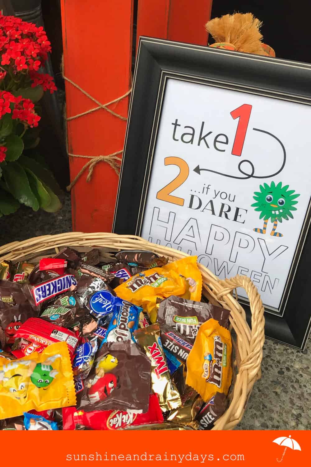 Take 1, ... 2 if you DARE! Trick Or Treat Sign