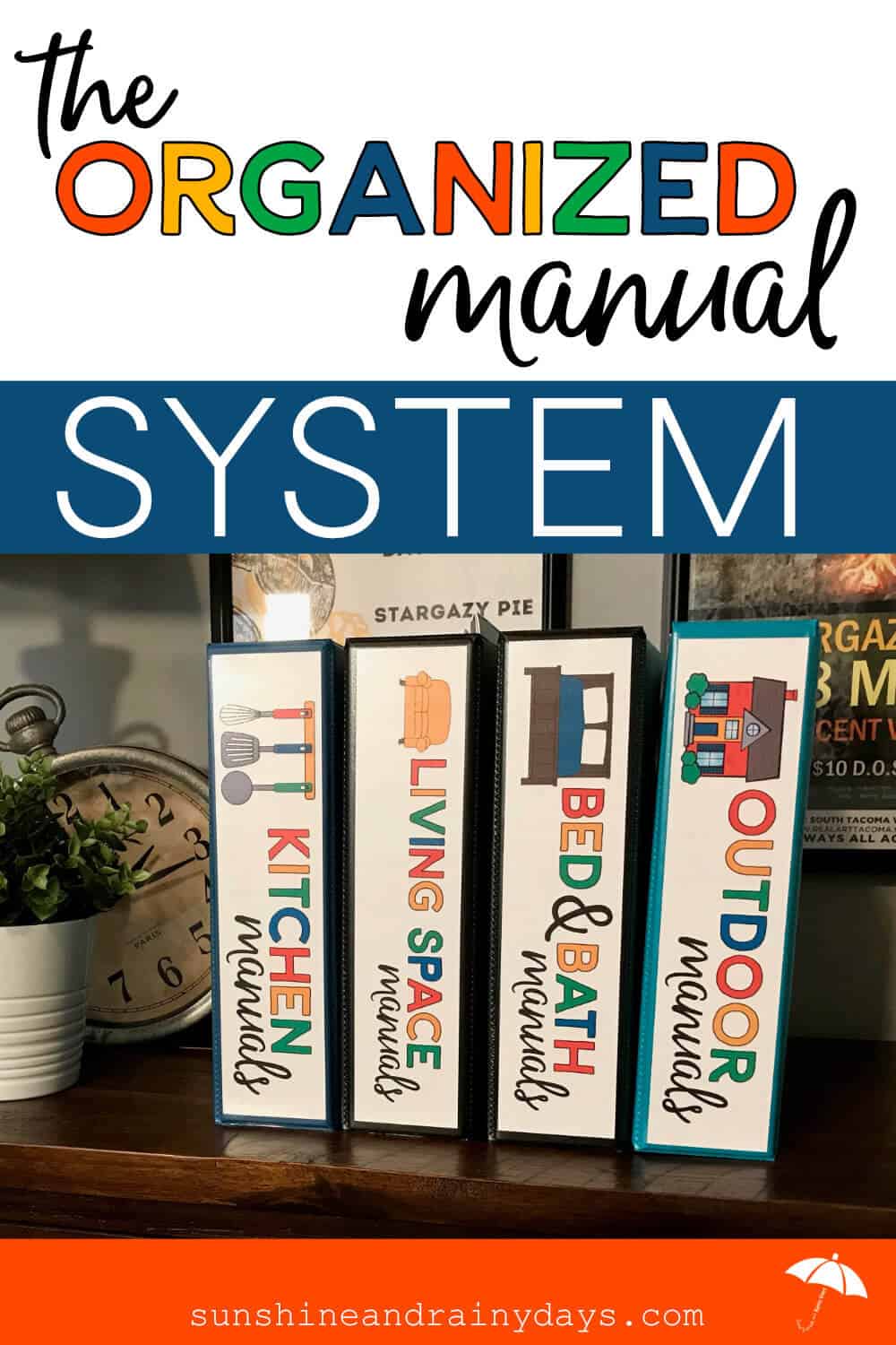 How To Organize Manuals So They re Easy To Find Sunshine And Rainy Days