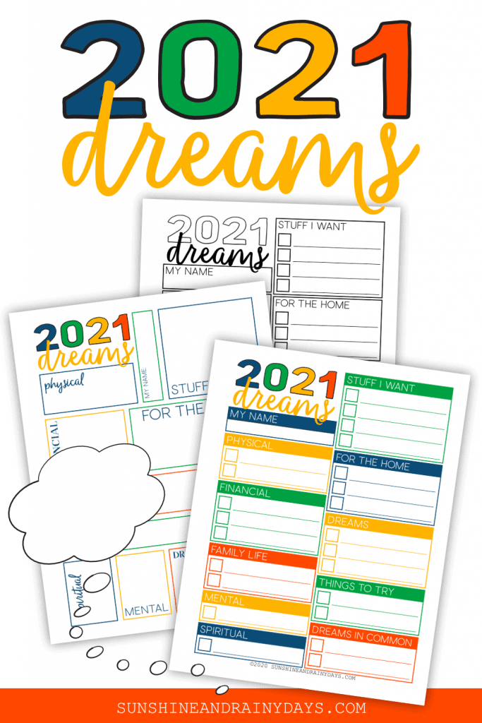 2021 Dream Sheet