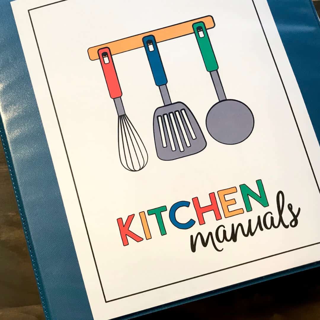 Kitchen Manuals Binder