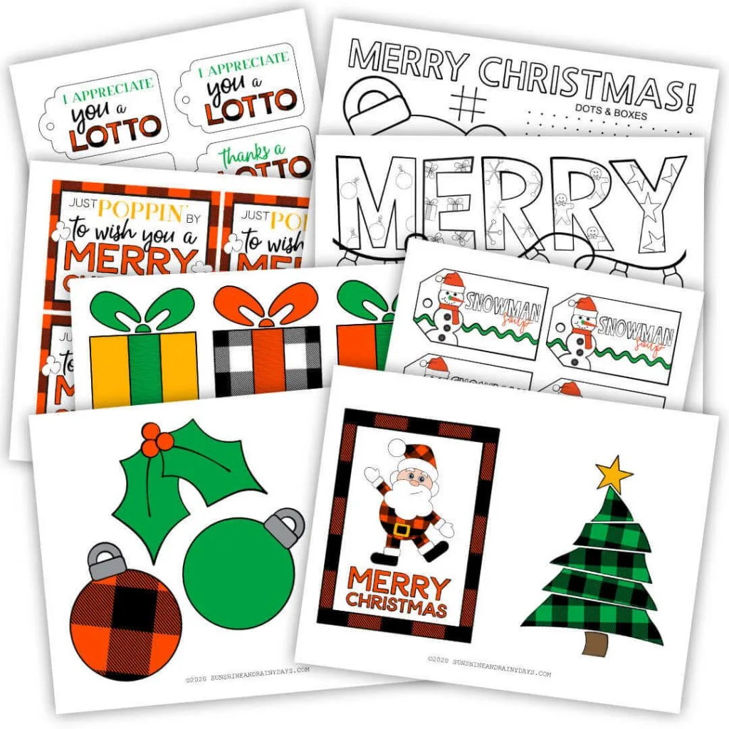 Christmas Party In A Box Printables