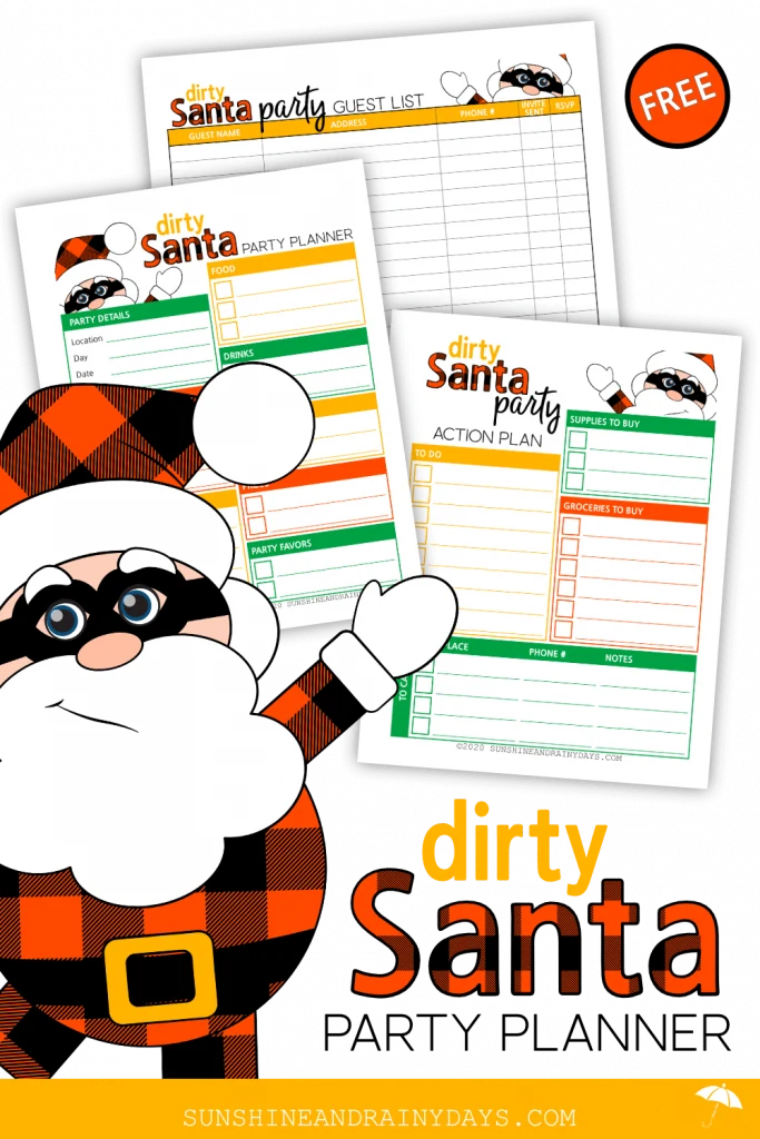 Dirty Santa Party Planner Pages
