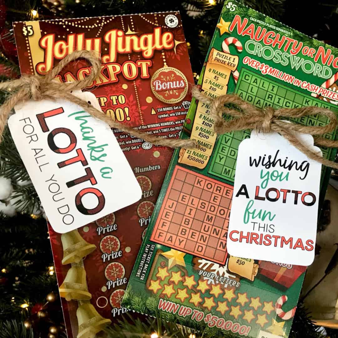 Christmas Lottery Ticket Gift Tags You Can Print At Home - Sunshine and