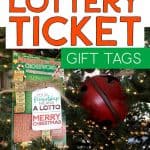 Christmas Gift Tag On A Christmas Lottery Scratch Ticket