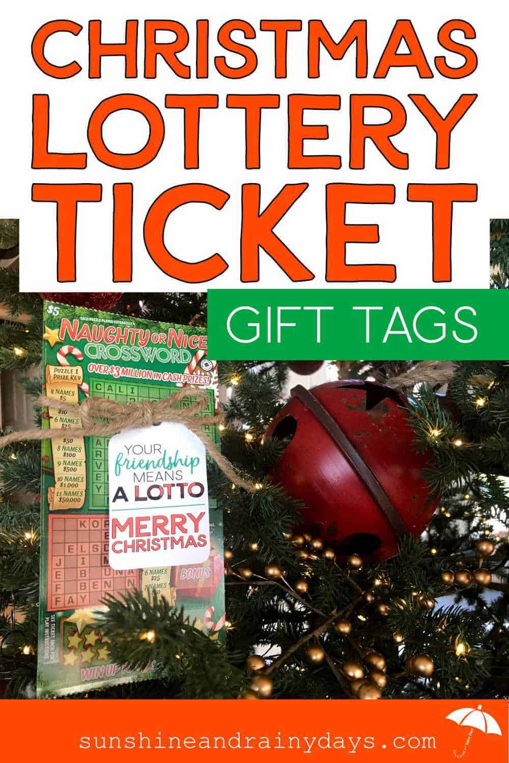 Christmas Lottery Ticket Gift Tags You Can Print At Home Sunshine and