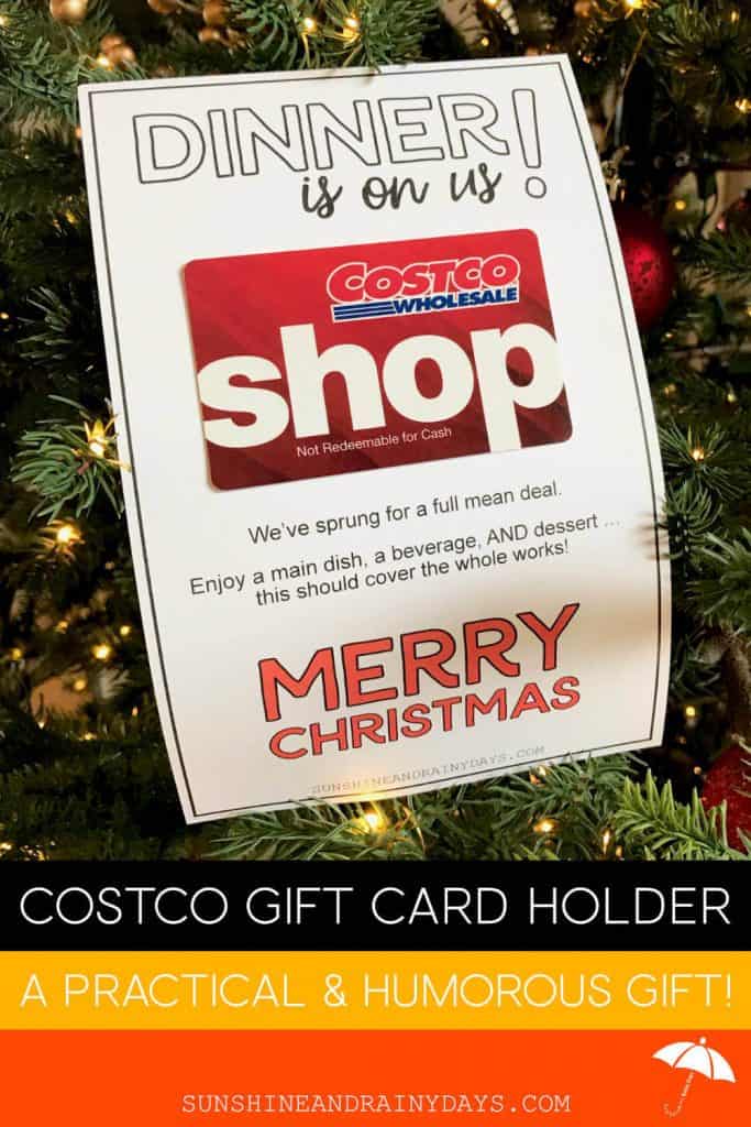 Costco Gift Card Holder Printable