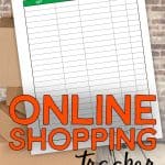 Online Shopping Tracker Printable with packages