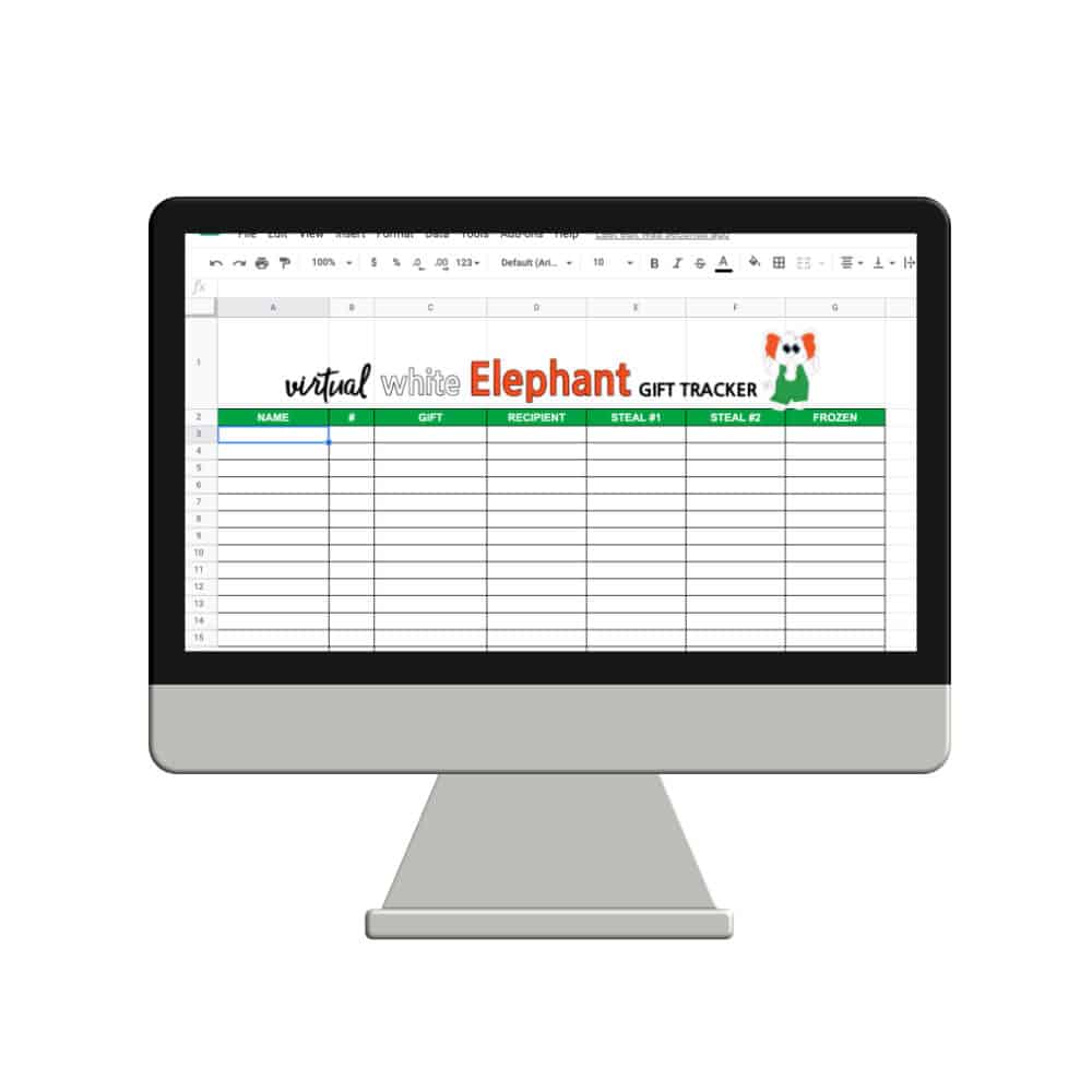Virtual White Elephant Gift Tracker on Google Sheets