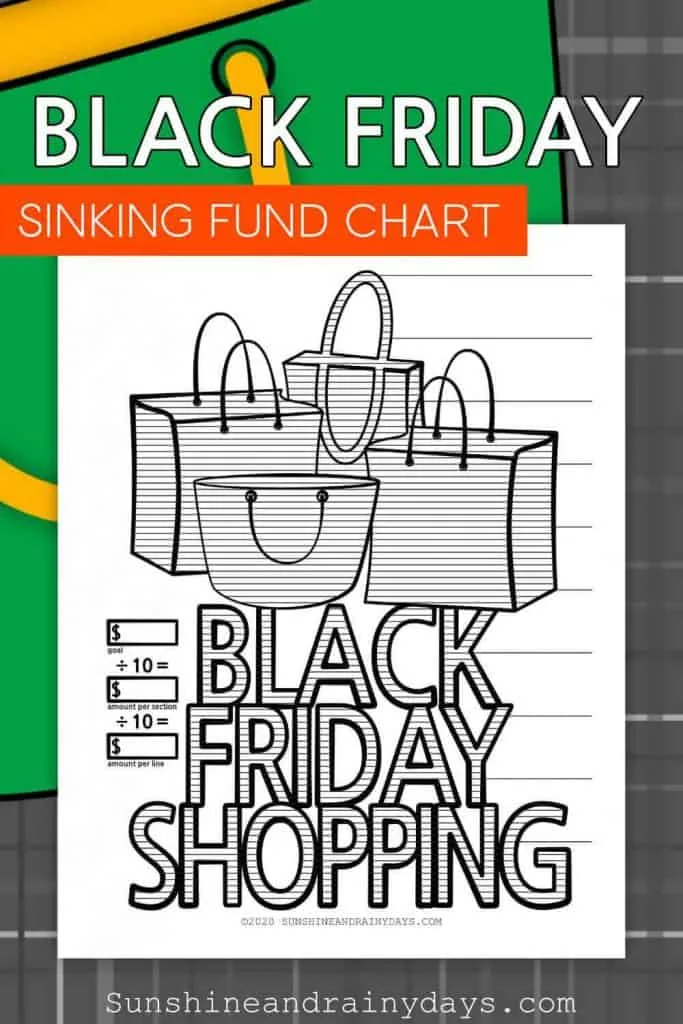 Black Friday Shopping Sinking Fund Chart